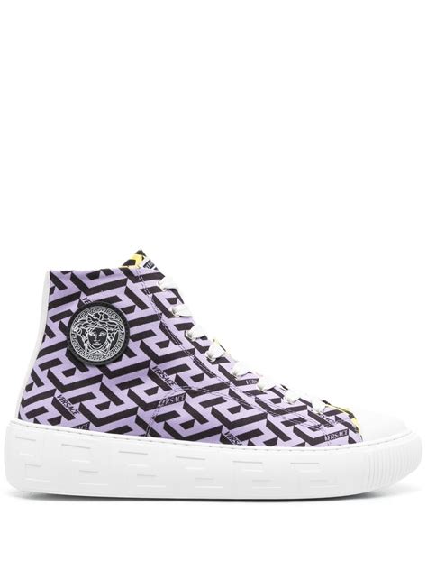 versace sneakers high|versace la greca sneakers.